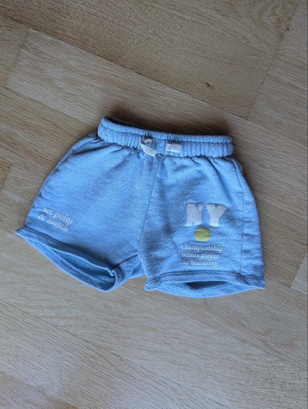 Trendy Light Blue Cotton Shorts